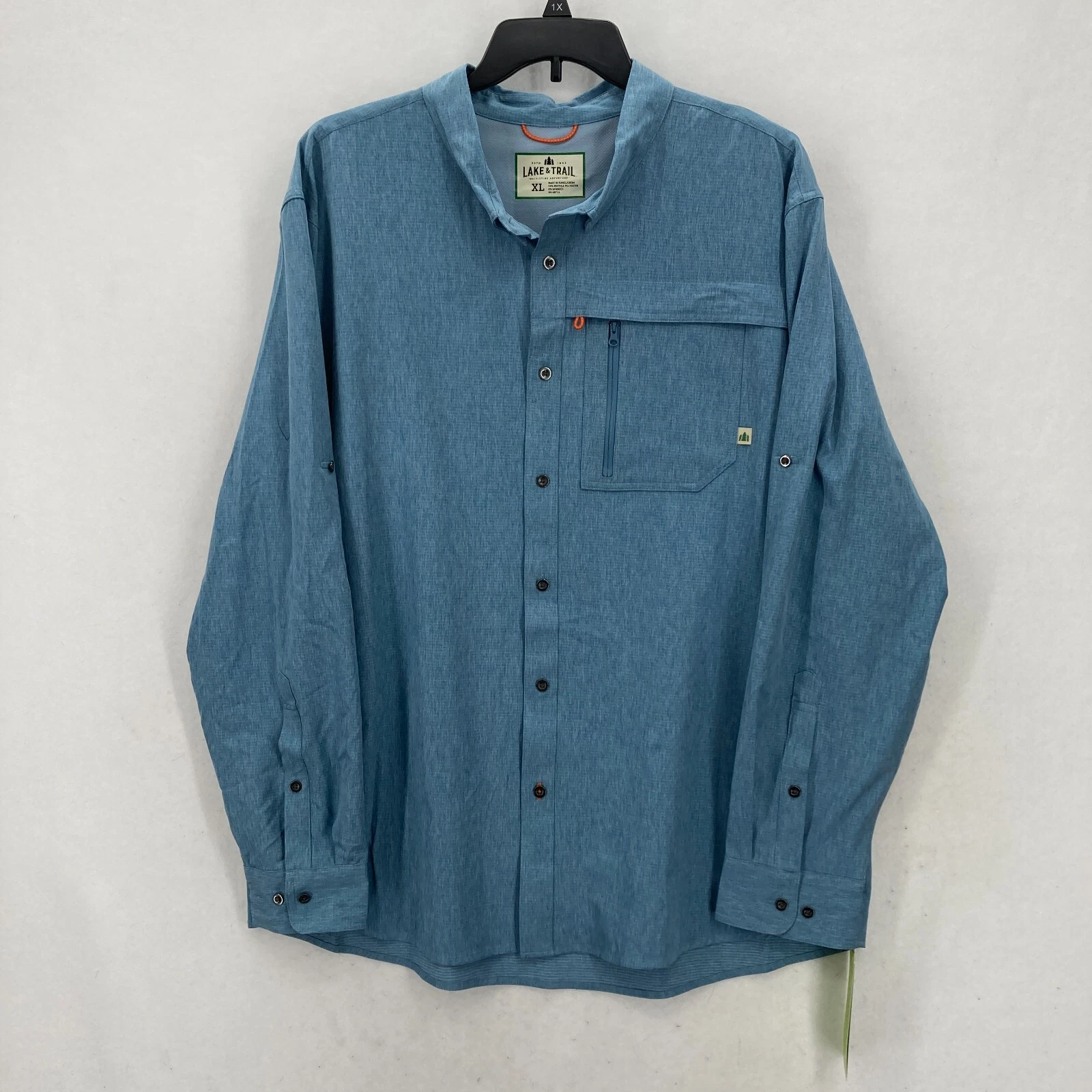 Lake & Trail Fishing Shirt Mens XL Blue Ripstop Stretch Fast Dri UPF 30 Outdoor
Opens in a new windo
