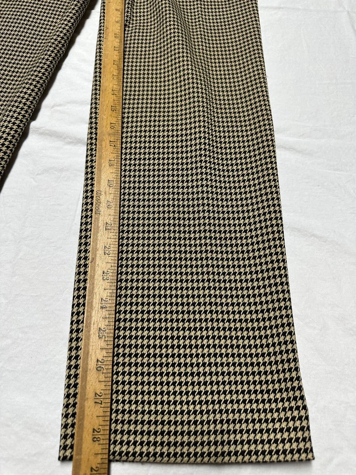 Pantalón de vestir Talbots para mujer pata de gallo negro dorado 10 Heritage mezcla de poliéster Foto 4 de 4