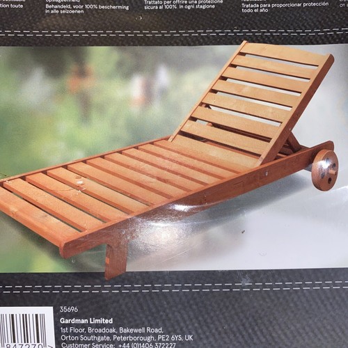 Sun Lounger Bed Cover Black Heavy Duty Premium Weather Treated Cloth & Zip Bag - Picture 6 of 10