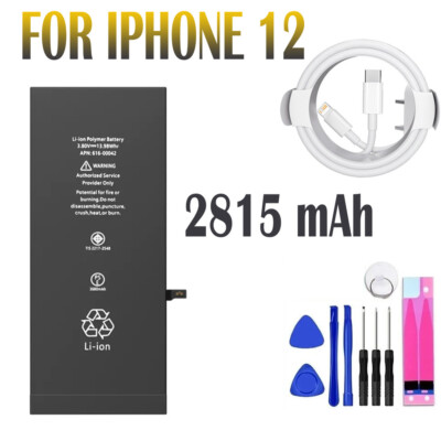 Replacement Internal Battery For iPhone 12 Super Capacity Tools + Cable