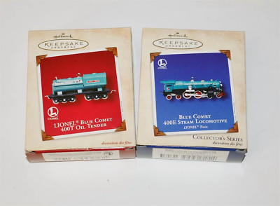Hallmark Keepsakes-Blue Comet 400E Steam Locomotive + 400T Oil Tender dated 2002