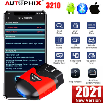 AUTOPHIX 3210 OBD2 Scanner Bluetooth Car Code Reader for iPhone iPad & Android
