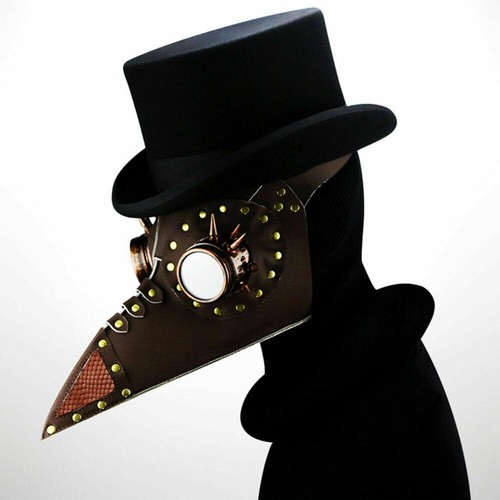 Halloween Men Masks Plague Doctor Mask Bird Long Nose Beak Latex Steampunk Party - Picture 22 of 34