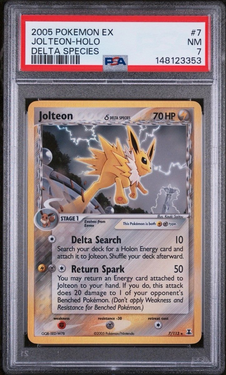 Jolteon Pokémon TCG EX Delta Species Individual Collectible Card