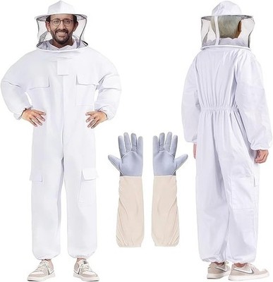 Professional Bee Suits for Men Women Sting Proof with Round Veil Sting Proof