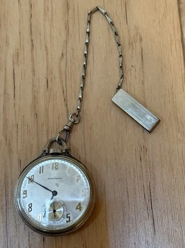 Antique Vintage 1926 Waltham 14k GF Pocket Watch  21j Size 12s Model 1894