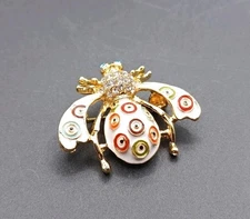 New Betsey Johnson Enamel Rhinestone Bee Insect Pin Brooch