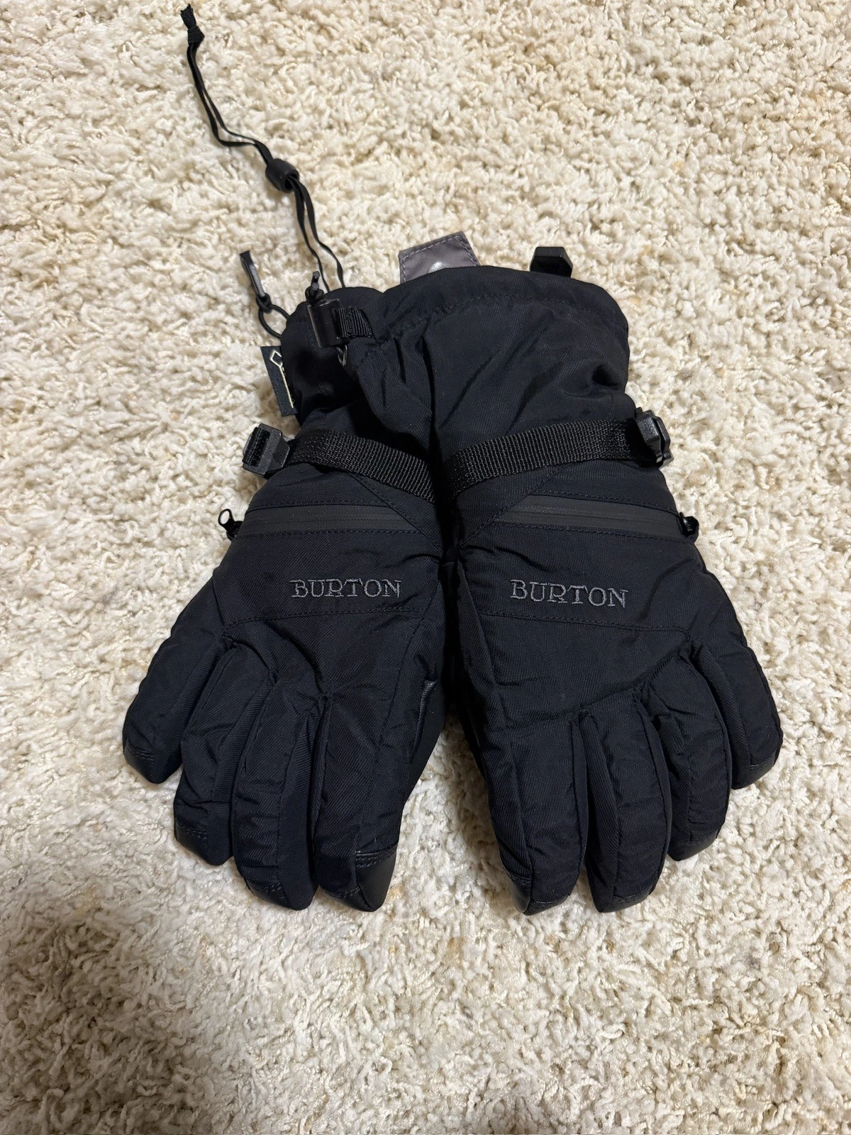 Burton GoreTex Skiing Snowboarding Gloves Black Size small Waterproof