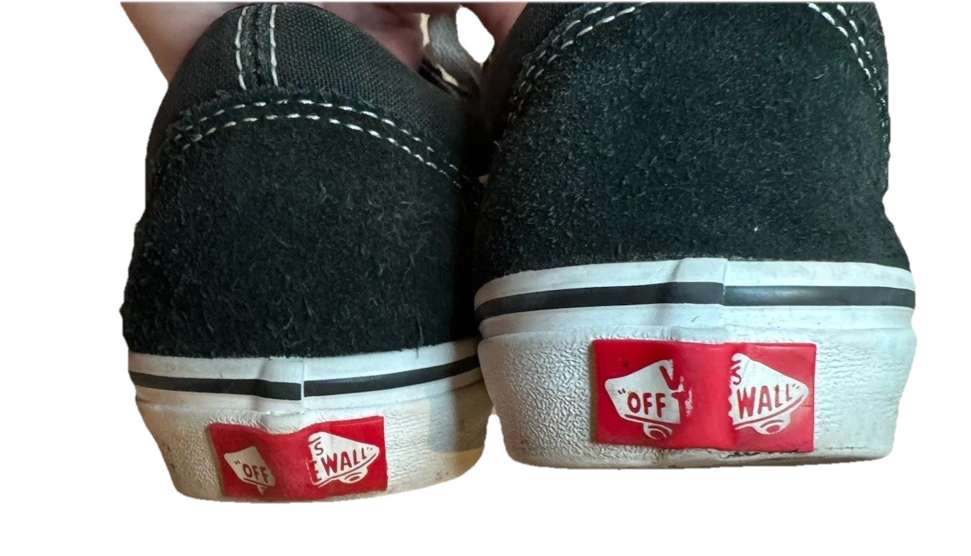 Vans Old Skool Black Suede Canvas Skate Sneakers Size 5 Men 6.5 Women Unisex