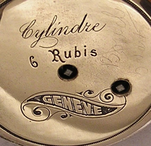 INCREÍBLE 150 Años Cilindro GENEVE 1870 Reloj Bolsillo Suizo PERFECTO REPARADO Foto 4 de 4