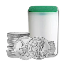 2025 $1 American Silver Eagle Coin 1 oz BU - Tube of 20