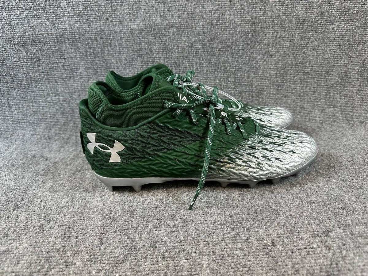 Under‎ Armour UA Spotlight 4 MC Men Football Cleats Silver Green Size 12 Under Armour Spotlight 4 MC Football Cleat | Mercari main image 2