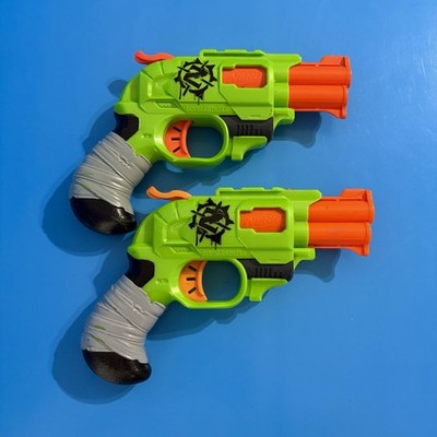 Two Nerf Zombie Strike Doublestrike Pistol Blasters | eBay