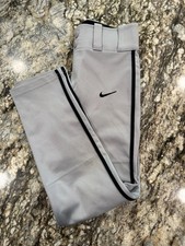 Nike Dri-FIT Baseball Pants Youth Size XS Gray Black Stripe