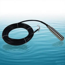 Submersible Water Level Transducer Sensor Gauge Probe 19.69ft Transmitter Cable