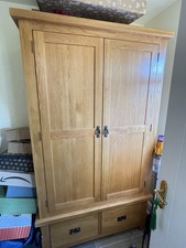 Double Wardrobe with 2 drawers - Solid Oak - Good Condition (Used)