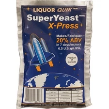 5 Pack Liquor Quik Super Yeast X-Press 20% ABV - 135 g Pack Distilling Distiller