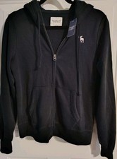 NWT ABERCROMBIE AND FITCH EMBROIDERED MOOSE ZIP UP HOODIE WOMENS Sz Small