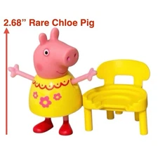 GC 2.68” Rare Cousin Chloe Pig (Baby Alexander Pig’s Sister) + 1 Yellow Chair