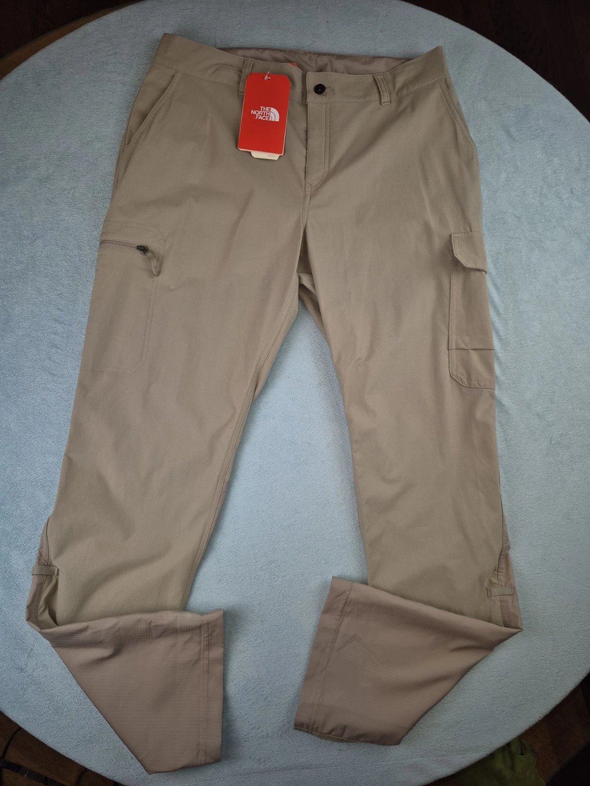 The North Face Wandur Hike Pants Womens Size 12 Beige Water Resistant NWT! Cargo