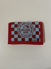 Vans US Open Of Surfing 2014 Blue Red Checkered Trifold Wallet