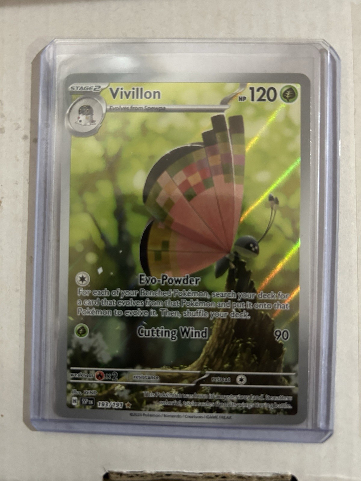Vivillon 193/191 Sv08: Surging Sparks Holo