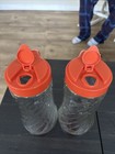 2 Vintage Glass Tang Pitchers by Anchor Hocking with Orange Lid 1970s Swirl 1 QT — photo 3