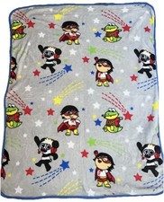 Ryan's World plush fleece throw blanket Gus Gator/Combo Panda