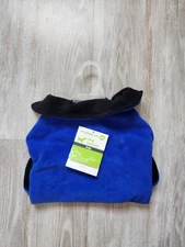 NWT Pet Supplies Plus Dog Coat Blue Black Fleece Collared Sz Large