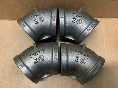 2" 150 Female NPT 45° Elbow Black Malleable Iron Pipe Fitting. 2 Qty