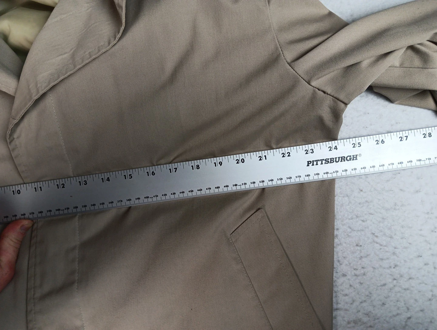VTG Raleigh's Washington Mens Beige Trench Coat Size 44R Tan Overcoat image 8