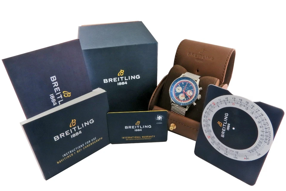 Breitling Navitimer B01 Pan Am SS Auto Chronograph 43mm AB01212B1C1A1 Box/Paper - Image 2 of 4