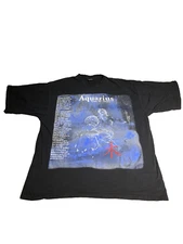 Vintage 2000s Y2K - Le Bleu Astrology Zodiac Signs Shirt - Aquarius - 4XL