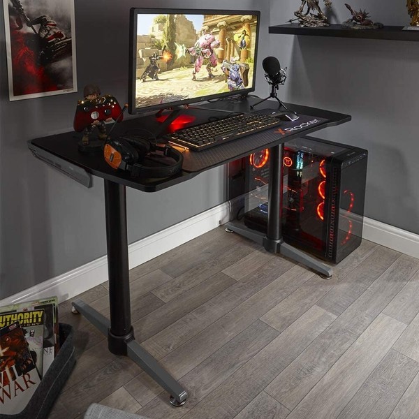 Gaming Schreibtisch Gaming Tisch Pc Tisch Computertisch X Rocker Panther Carbon-image