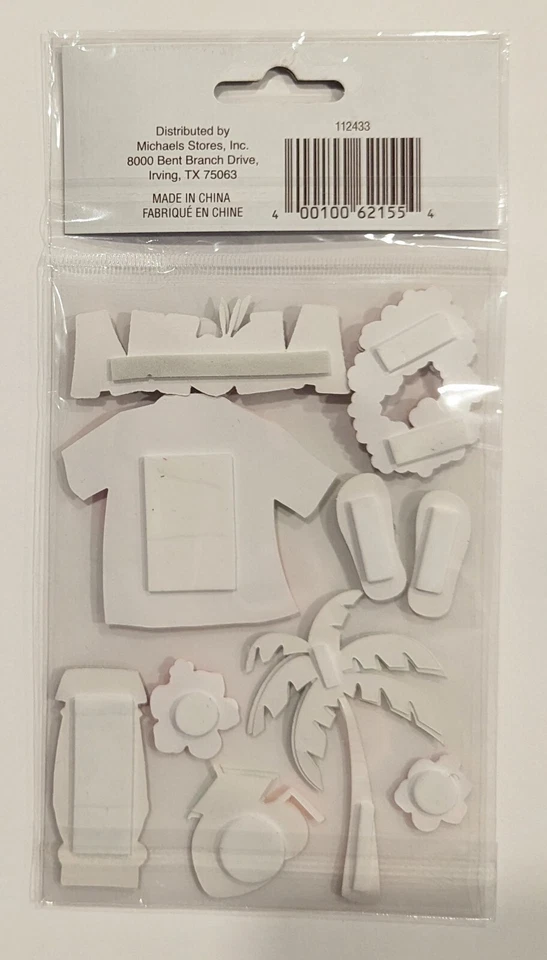 Lembranças de adesivos para scrapbooking férias praia tropical havaiana Luau Aloha - Imagem 3 de 3