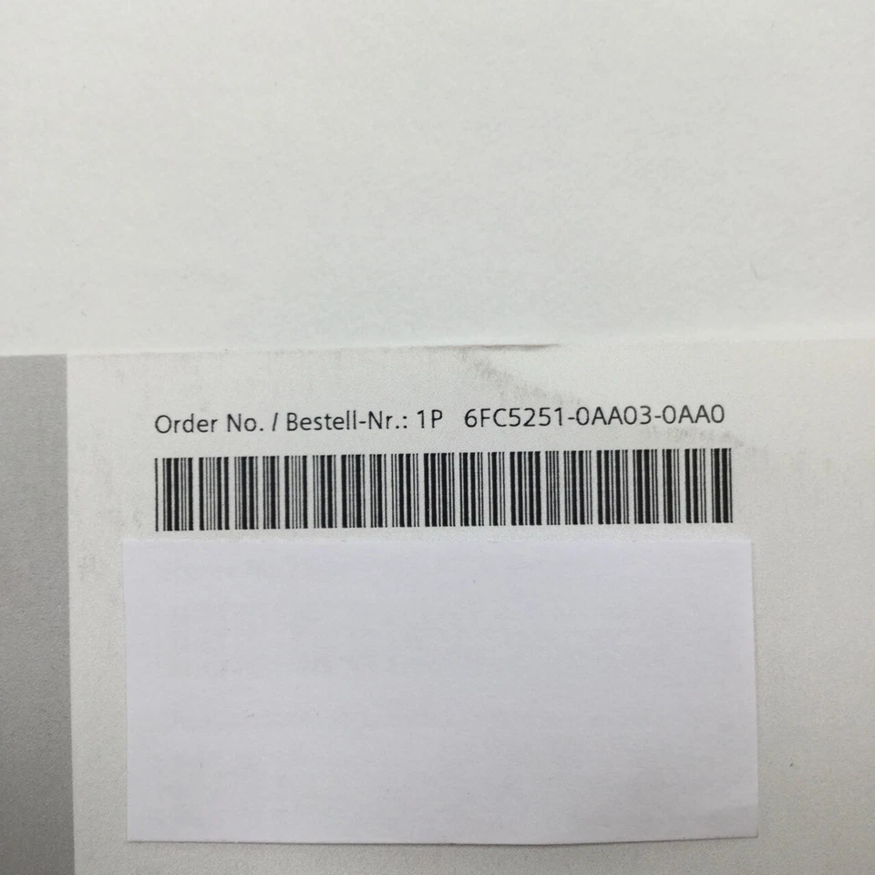 Siemens 6FC5251-0AA03-0AA0 Sinumerik License only 840 D/DE New NMP - Photo 2/2