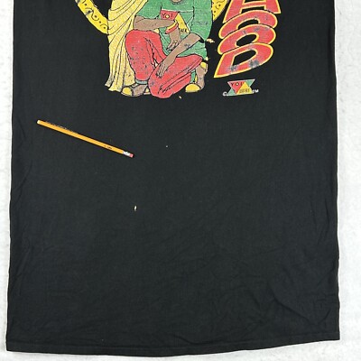 激レア90'S Yo ! Brother ! BLACK MAN Tシャツ XL vtg 90s YO! BROTHER SISTERHOOD LONG NIGHT T-Shirt 2XL black