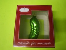 New  Trim A Home Collectible Glass Pickle Ornament