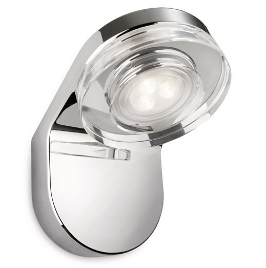 Philips Mira Chrome Wall Light IP44 220v-240v LED 6w 2700k PHILIPS
