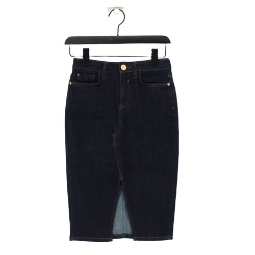 River Island Damen Midirock UK 8 Blau Baumwolle