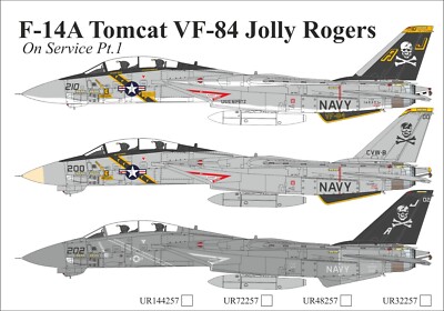 tom⭐︎ UpRise Decals UR72257 - F-14A Tomcat VF-84 Jolly Rogers On Service