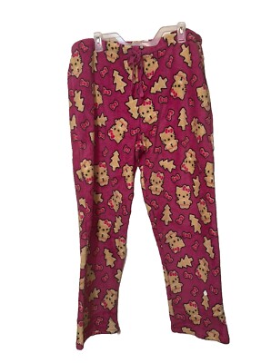 Hello Kitty Gingerbread PJ Pants  XL. NWT Pink Pajama Christmas Pj Pants Cookie