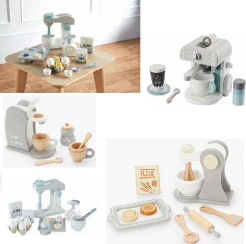 Kids Wooden Coffee Machine , Baking Set , Tea Time , Kitchen , Mixer - Choose  - Picture 1 of 19