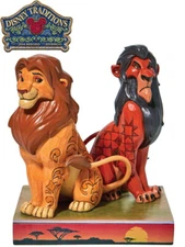 Disney Traditions The Lion King Simba and Scar Proud and Petulant Statue New