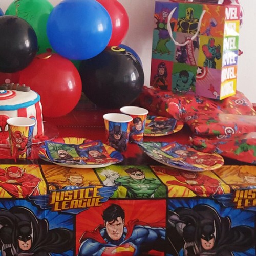 Juego de globos de superhéroe decoración lámina látex niños fiesta de cumpleaños pancarta plato taza - Imagen 2 de 62