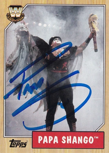 Papa Shango Signed 2007 Topps Heritage III WWE Card #78 Godfather Kama Autograph