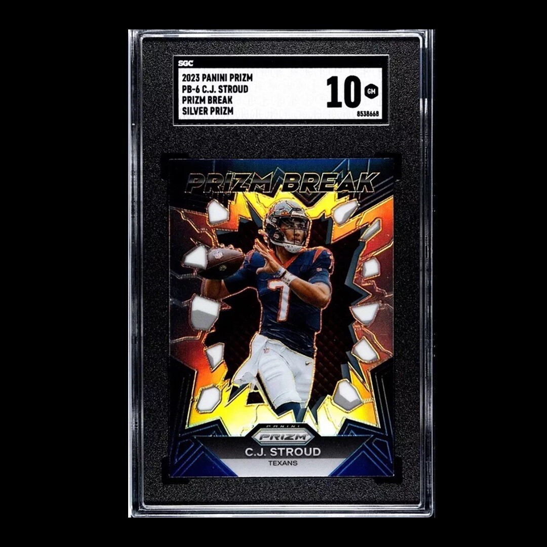 C.J. Stroud 2023 Panini Prizm - Prizm Break PB-6 Silver Prizm SGC 10 GEM Mint RC