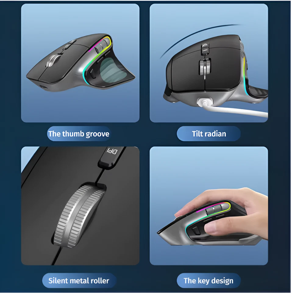 Multi Device Wireless Bluetooth Mouse - Image 3 of 4
