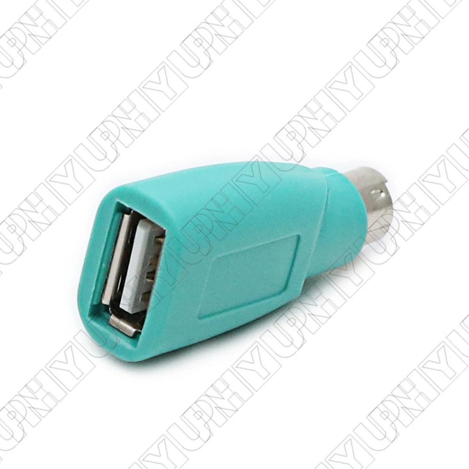 Computer PC Keyboard + Mouse Combo Adapter Converter For PS/2 Male to USB Female - Image 3 of 4