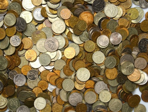 Bundle Russia Coins Kopecks Rubles 1991-now MIXED JOB LOT Set 2 lbs Pound 0,9 Kg - Picture 4 of 5